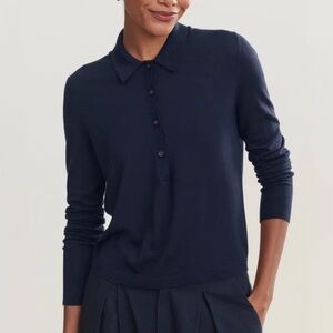 Jenni Kayne Navy Wool Grayson Pullover